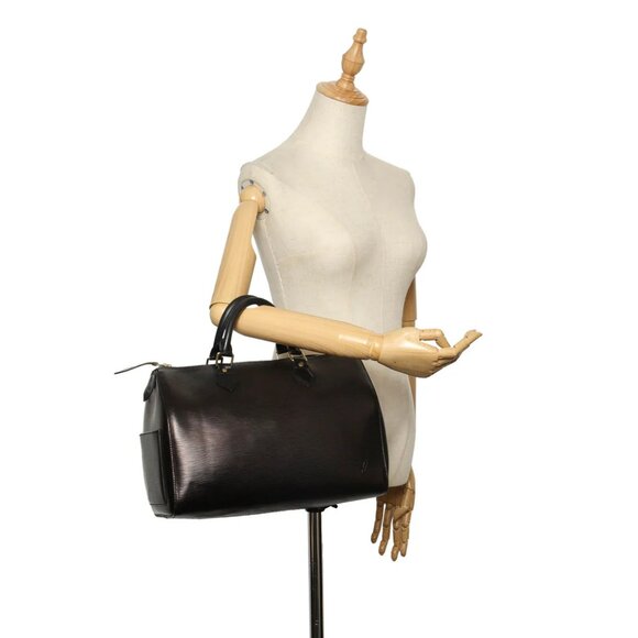 💎✨Authentic✨ Louis Vuitton Black Epi Leather Speedy 30 Satchel Bag - Picture 6 of 16